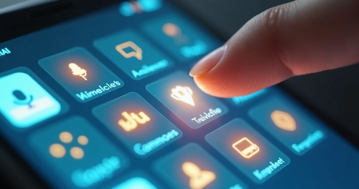 App móvil con inteligencia artificial en acción 