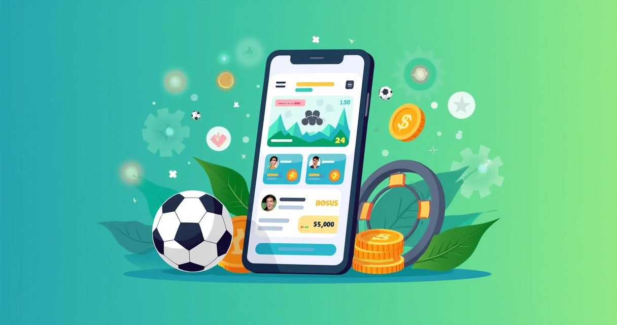 Smartphone exibindo aplicativo de apostas esportivas 