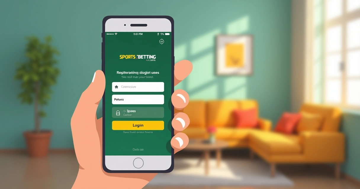 Pessoa segurando smartphone com aplicativo de apostas aberto 