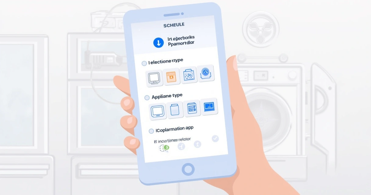 Aplicativo mostrando agendamento de descarte de eletrodomésticos 