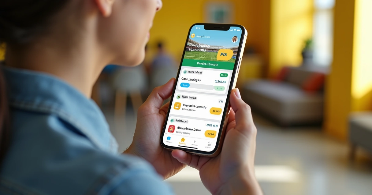 Interface de app de previsão em reais no Brasil 