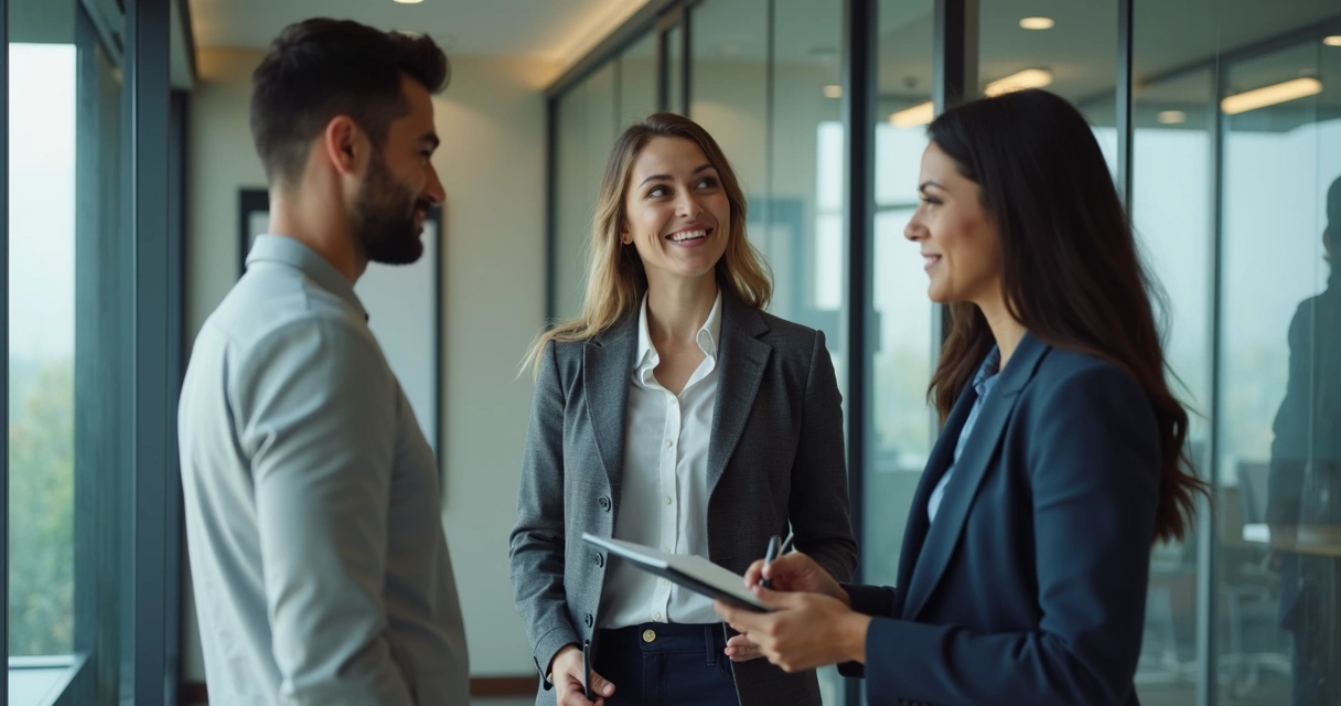 Colegas se apoiando após conversa franca no trabalho