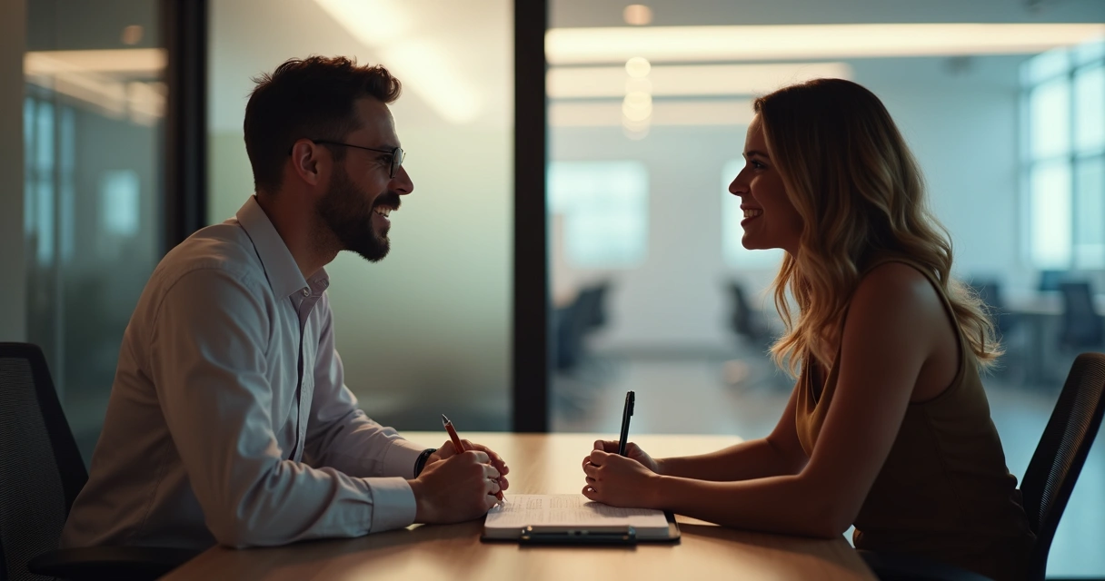 Conversa individual de apoio entre liderança e colaborador