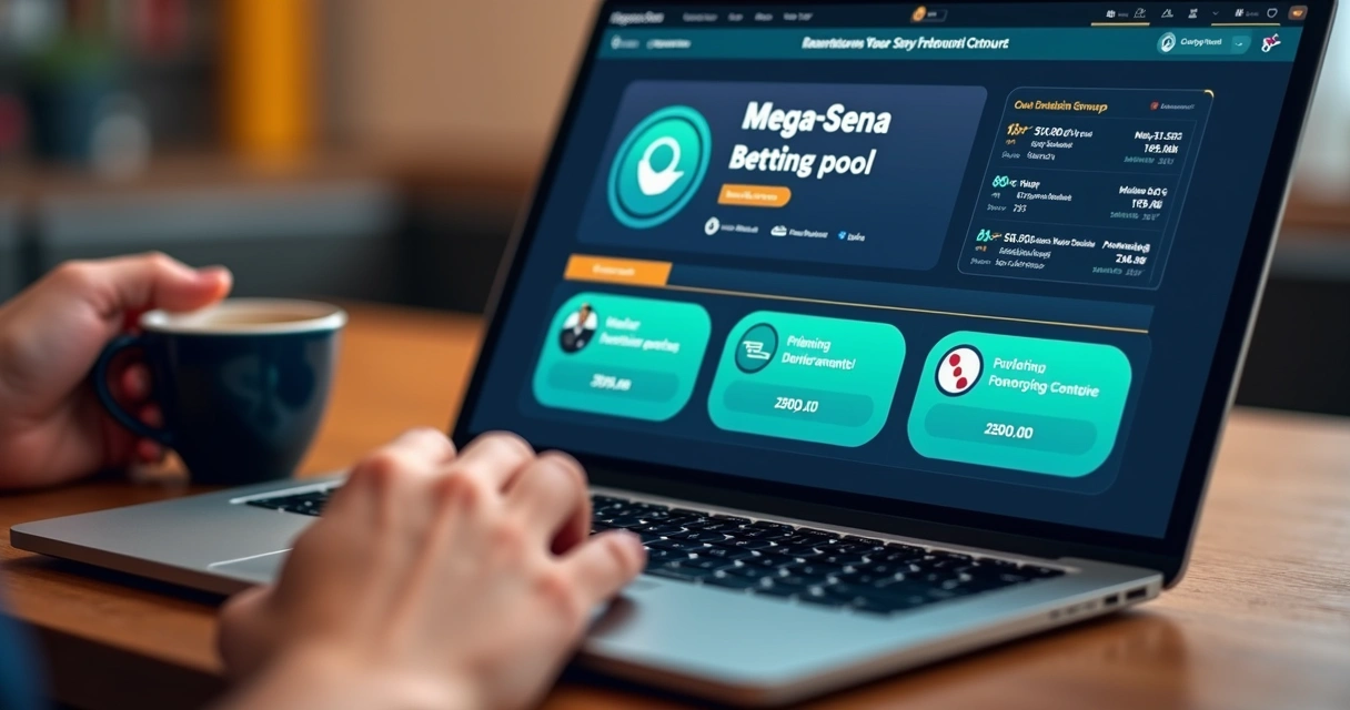 Interface de bolão online Mega-Sena 