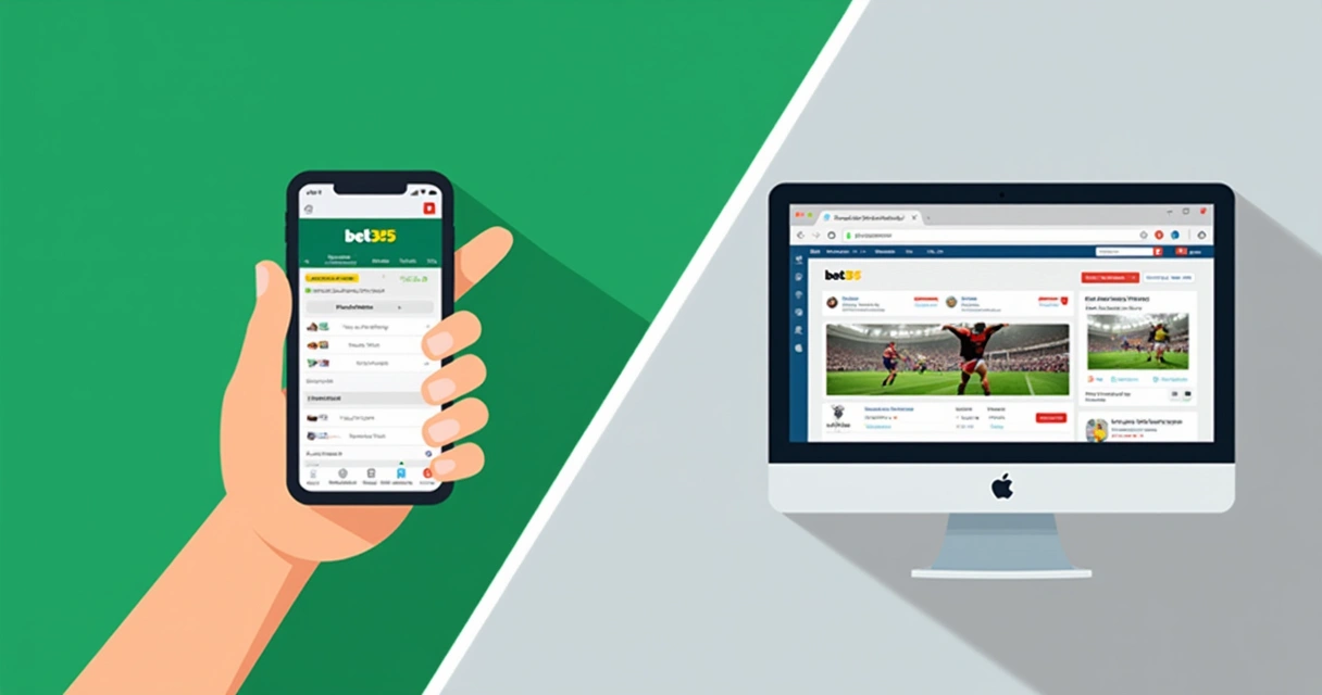 Comparação de aposta em celular e computador 