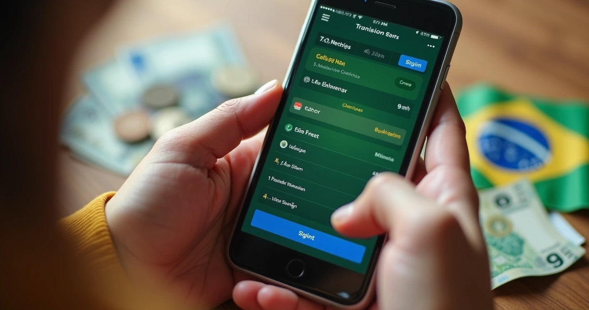 Pessoa apostando em evento esportivo pelo celular