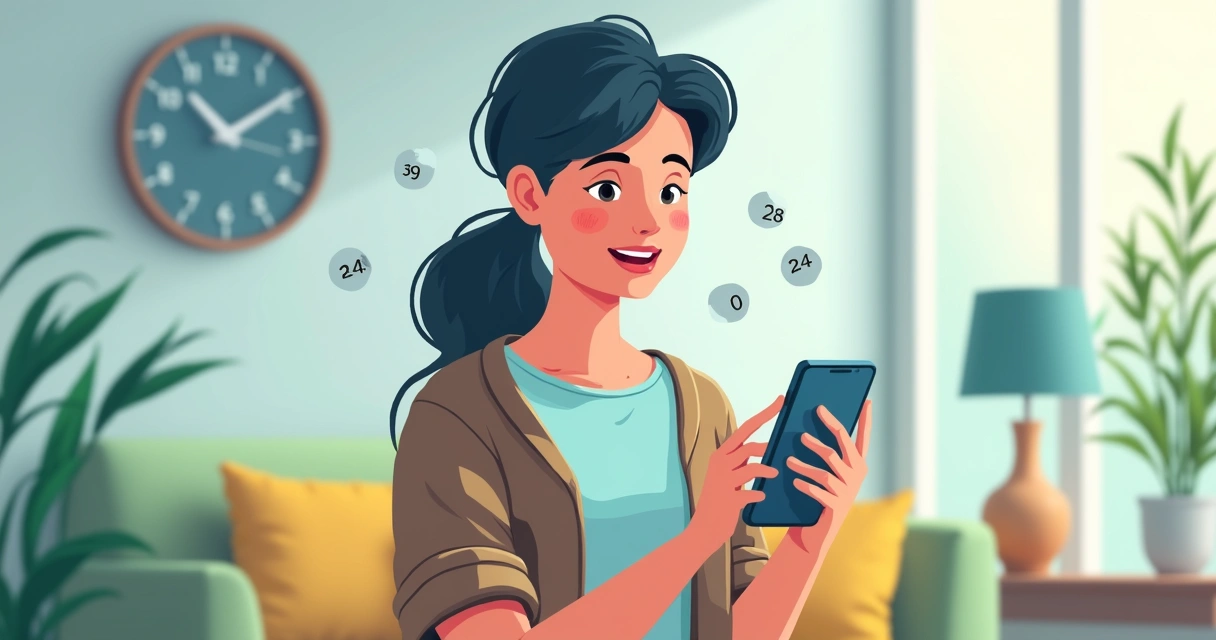 Pessoa usando aplicativo de loteria no celular 