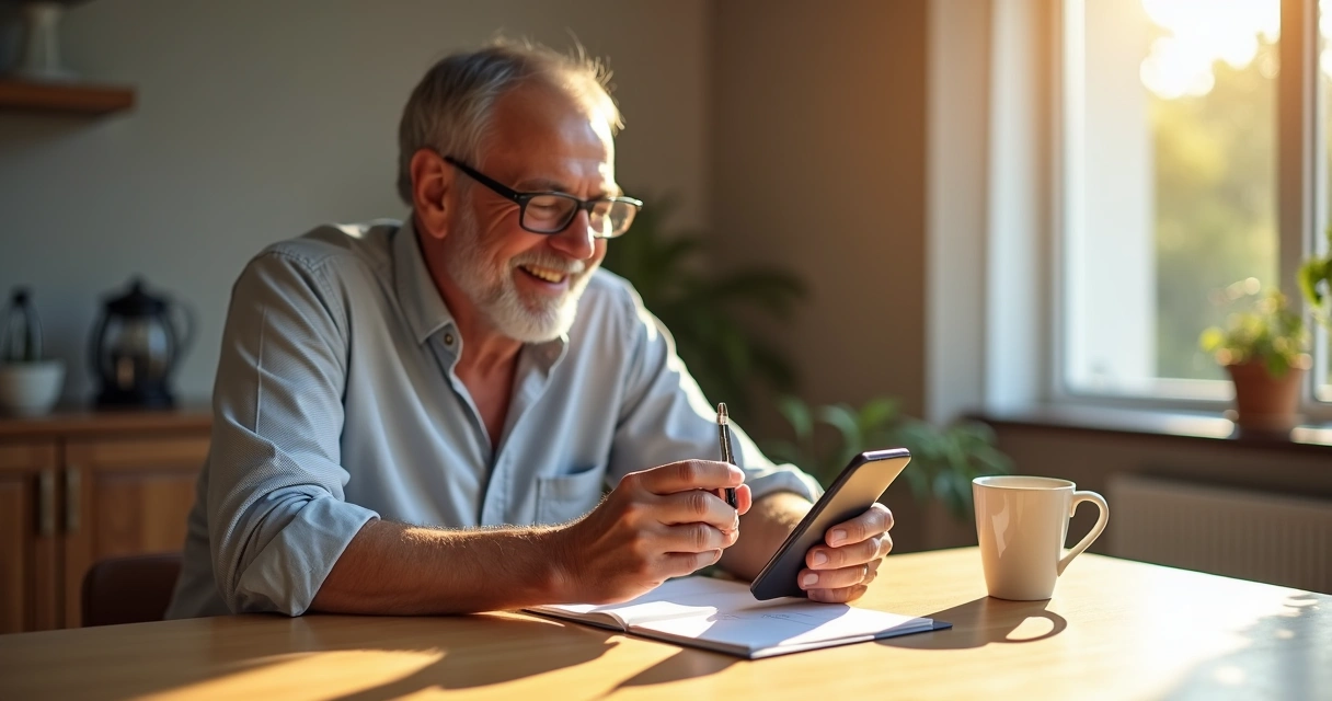 Pessoa consultando resultado da Lotofácil em tela de celular 