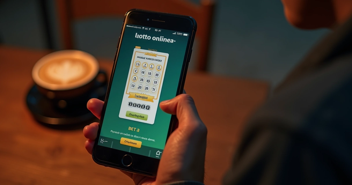 Pessoa usando celular para apostar na Lotomania online 
