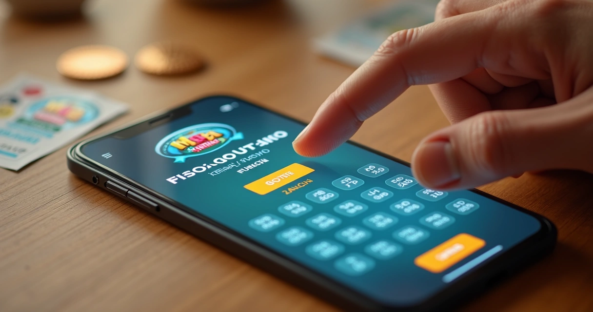 Interface de celular mostrando a escolha de dezenas na Mega da Virada 