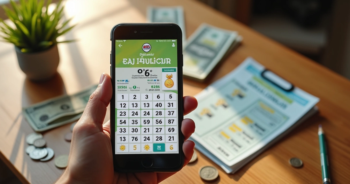 Tela de aposta em Quina pelo celular 