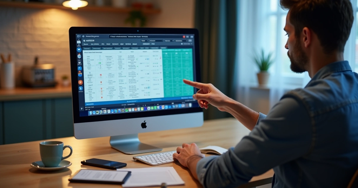 Pessoa apostando online em loteria no computador 