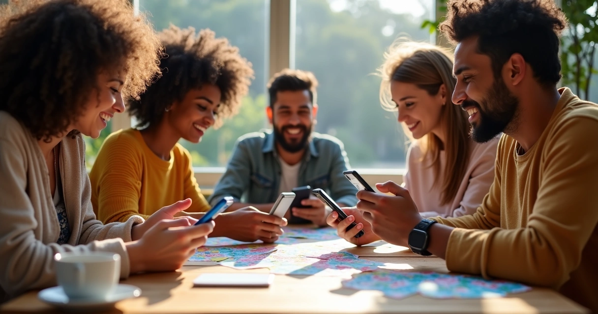 Apostadores acompanhando resultado da Quina no celular 