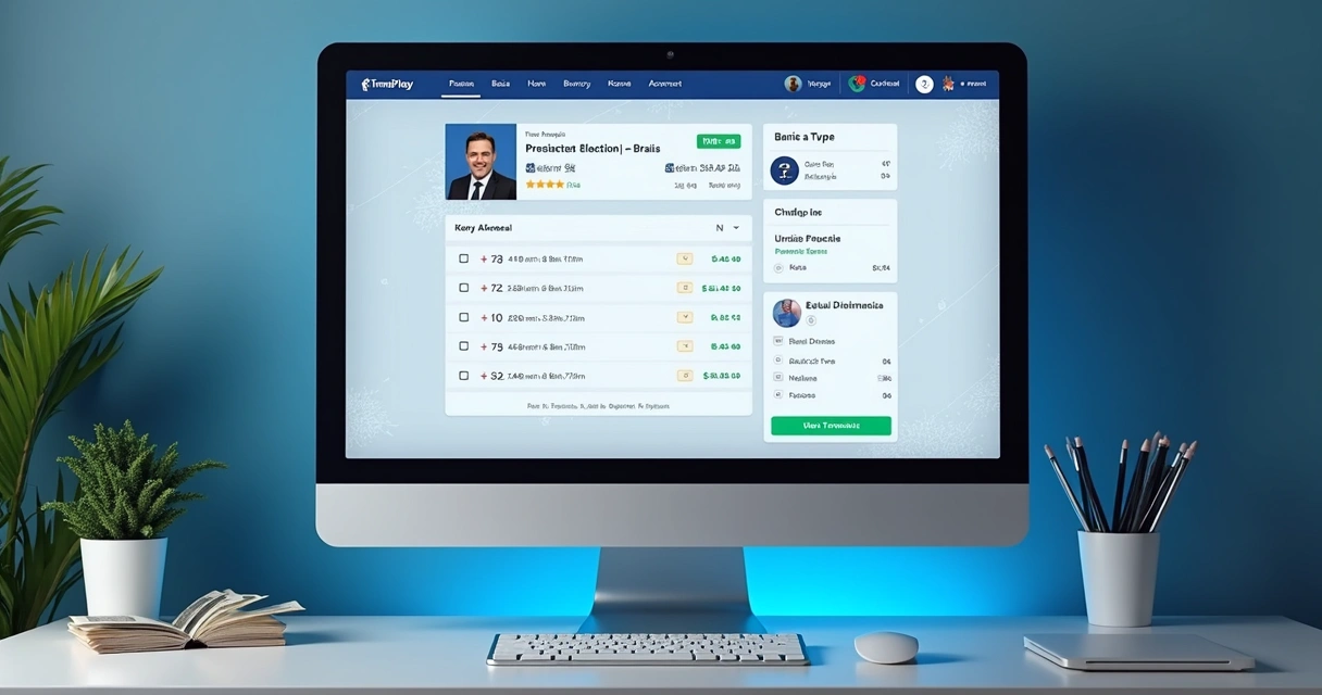 Tela de aposta da TrendPlay com odds em reais para evento político 