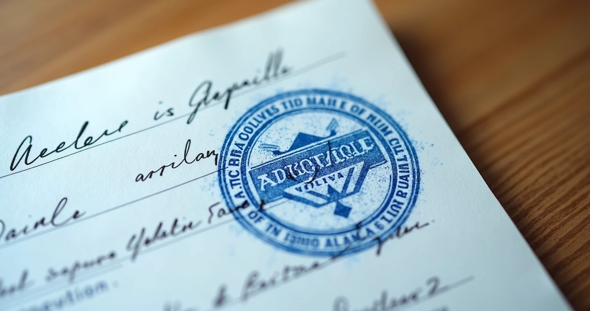 Carimbo de Apostila de Haia em documento oficial 