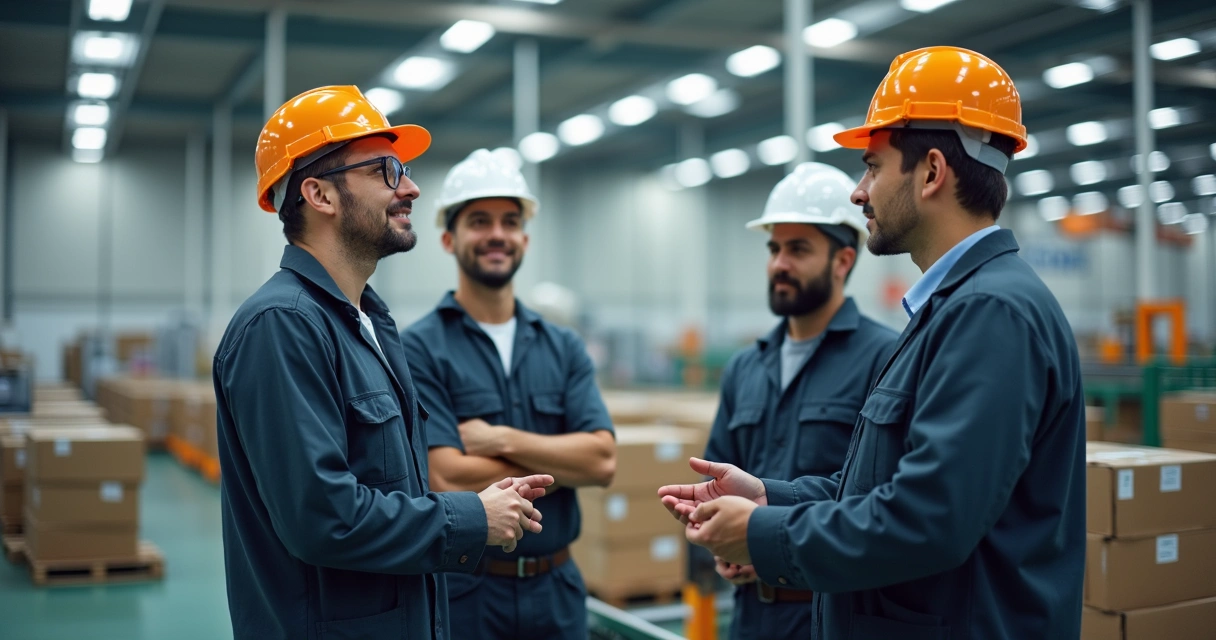 Supervisión respetuosa en un entorno de trabajo industrial 