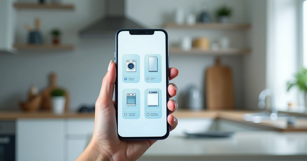 Pessoa usando aplicativo de assistência técnica em smartphone 