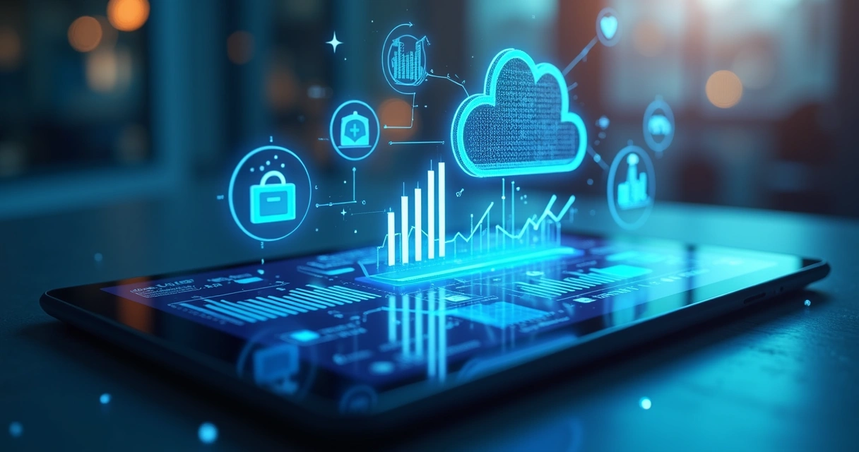 Aplicativo com integração cloud e gráficos financeiros