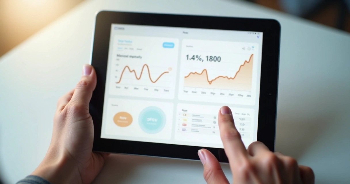 Tela de aplicativo B2B minimalista com microinteração animada 