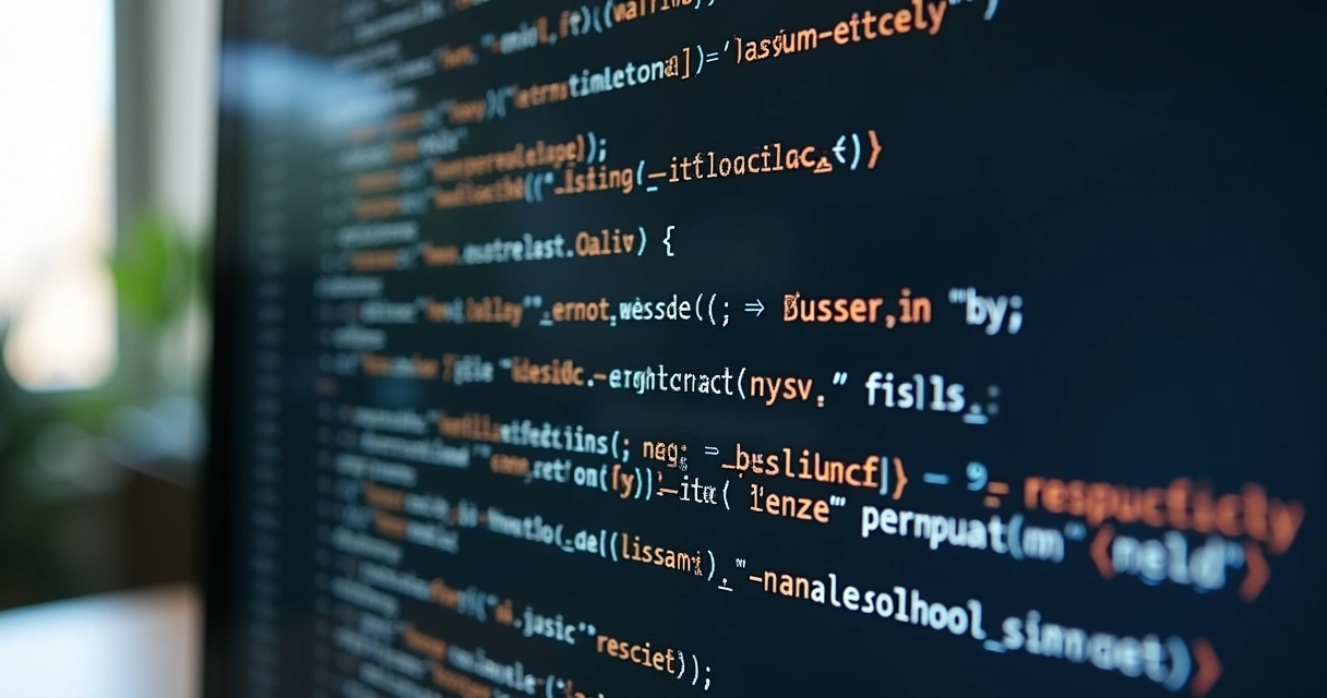 Trecho de código desatualizado exibido em uma tela de computador moderna 