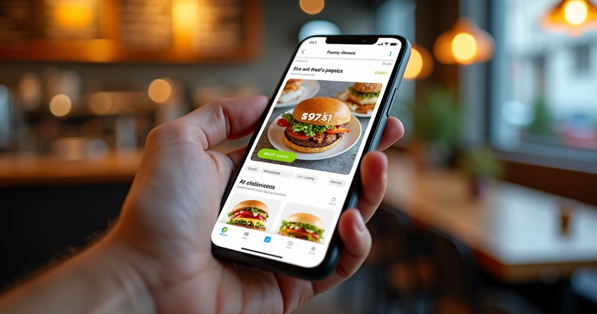 Tela de app de delivery com combos promocionais destacados 