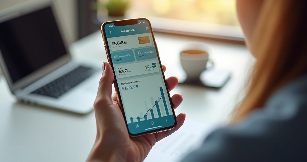 Tela de app de controle de cartão de crédito 