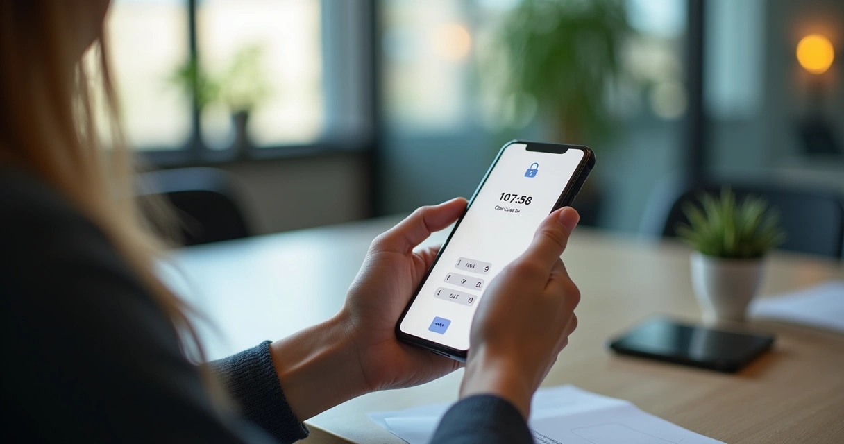 Tela de aplicativo de controle de ponto em smartphone 