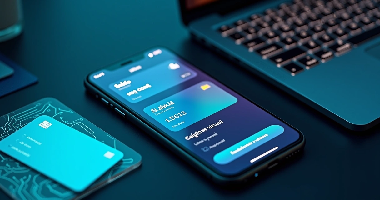 Tela de app exibindo conta digital cartão e crédito integrados 