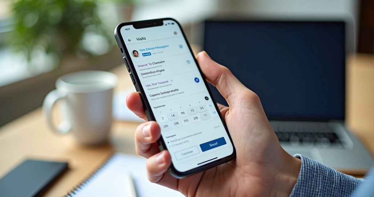 Tela de aplicativo imobiliário exibindo calendário e mensagens para agendamento de visitas