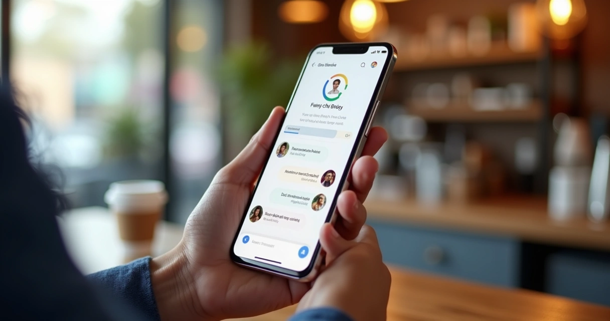Mão segurando smartphone com aplicativo Gemini aberto