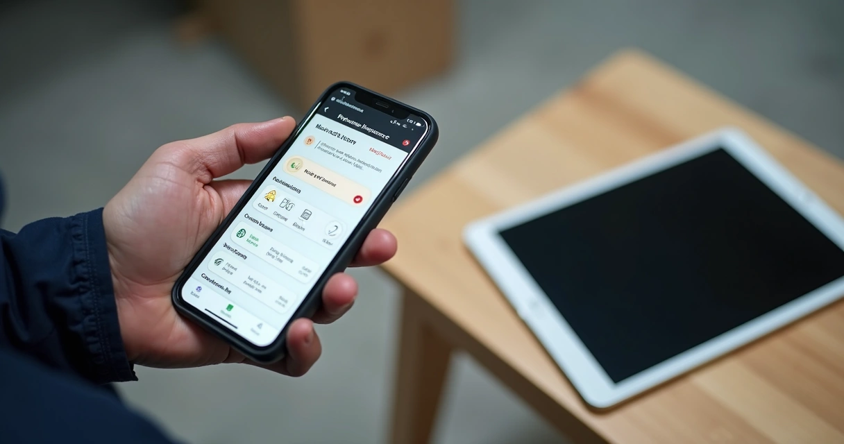 Aplicativo de manutenção preventiva em celular e tablet 