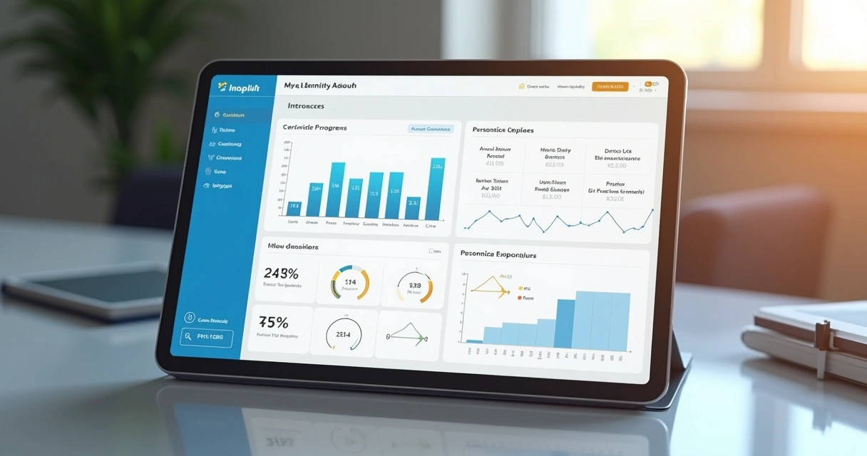 Plataforma digital de estudo matemático aberta em tablet 