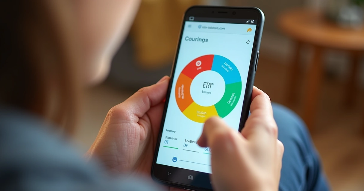 Teléfono con gráfica de emociones activas en pantalla 