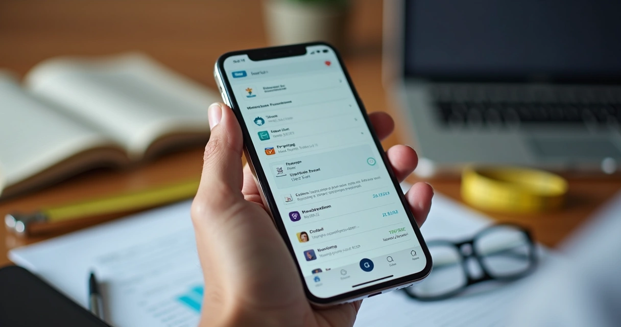 Tela de aplicativo de gestão de perícias em smartphone 