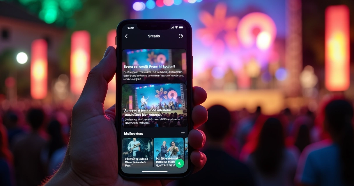 Pessoa usando aplicativo de eventos e notícias locais em Mossoró 