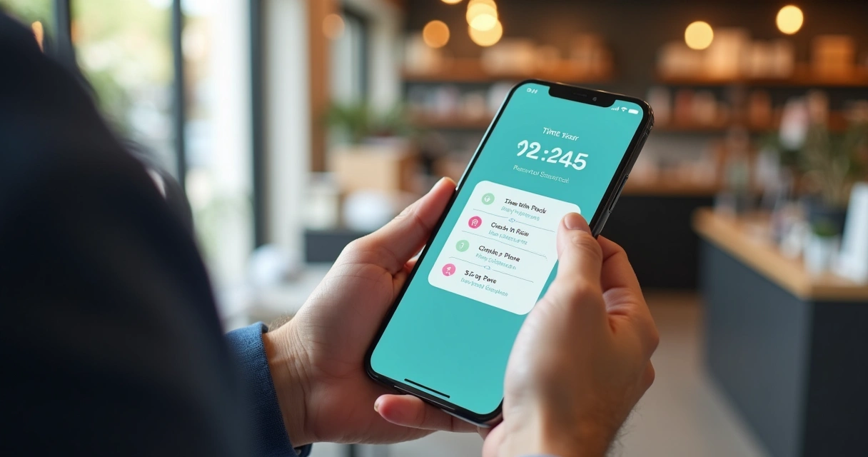 Aplicativo de ponto digital em celular