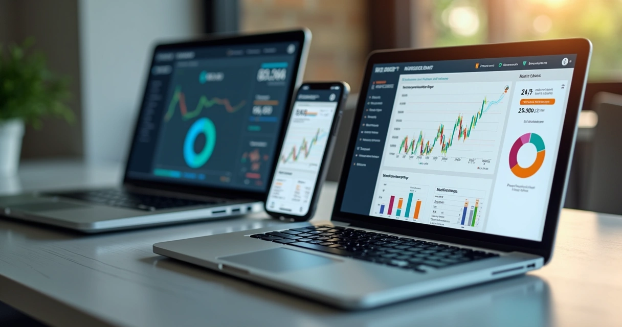 Tela de aplicativo mostrando relatório de due diligence em smartphones e notebooks