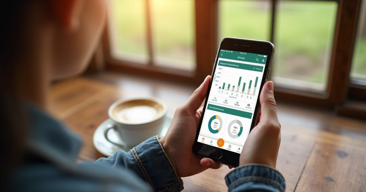 Aplicativo rural de controle leiteiro sendo usado por produtor 