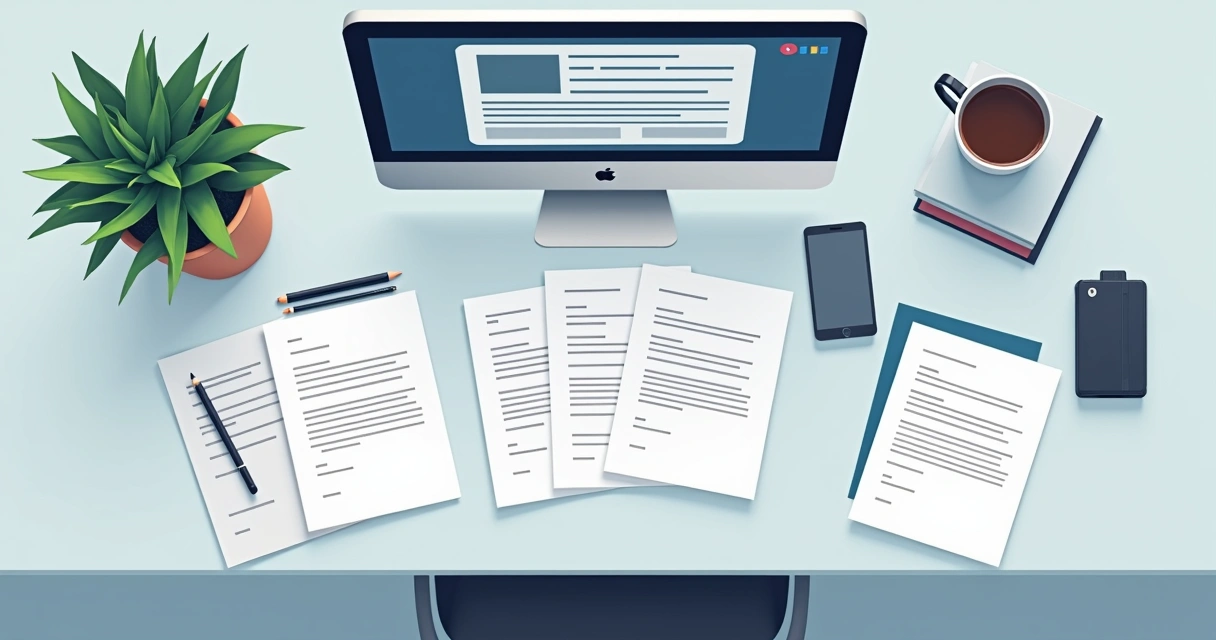 Multiple appeal letter templates on a desk