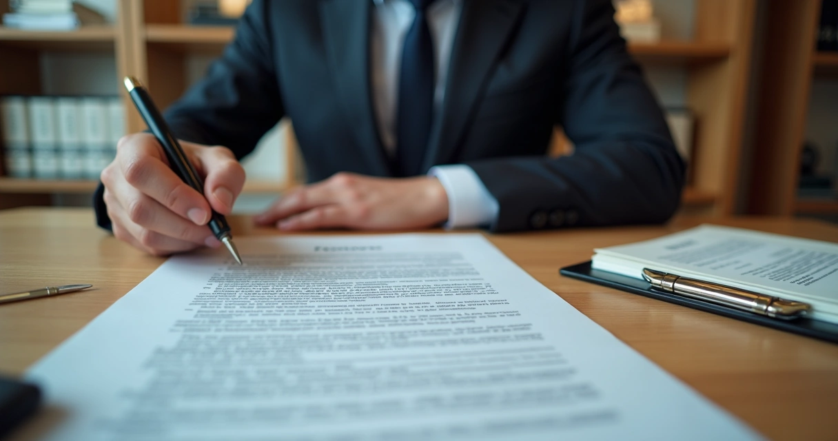 Advogado analisando contrato de financiamento e chave de carro 