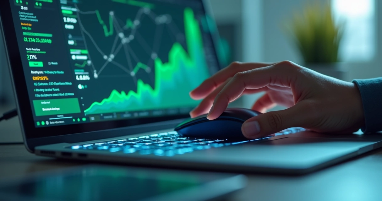 Painel de computador mostrando algoritmo de Meta Ads analisando públicos maiores