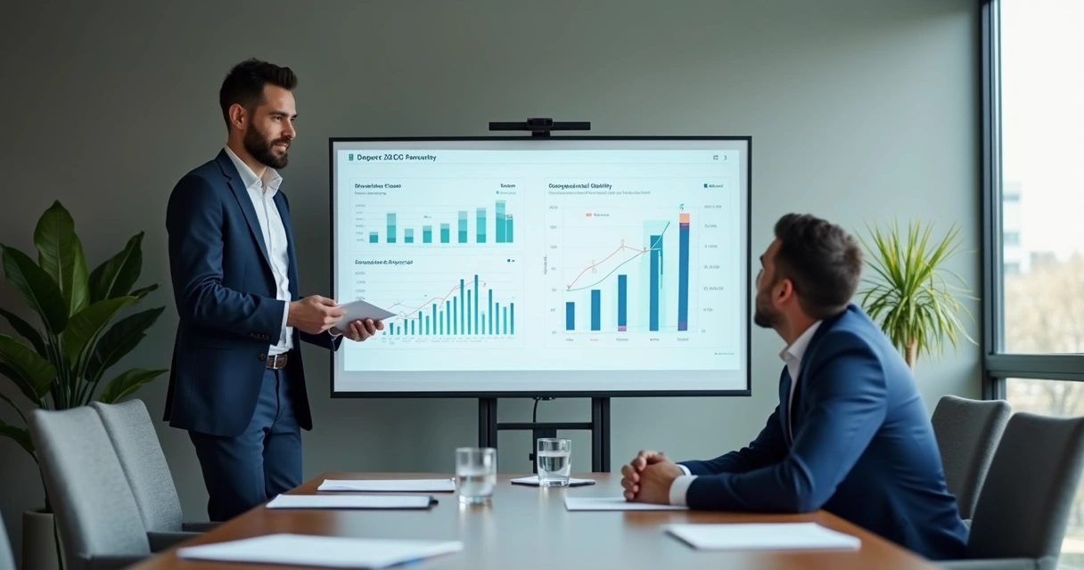 Apresentação de valor de serviço financeiro para cliente 