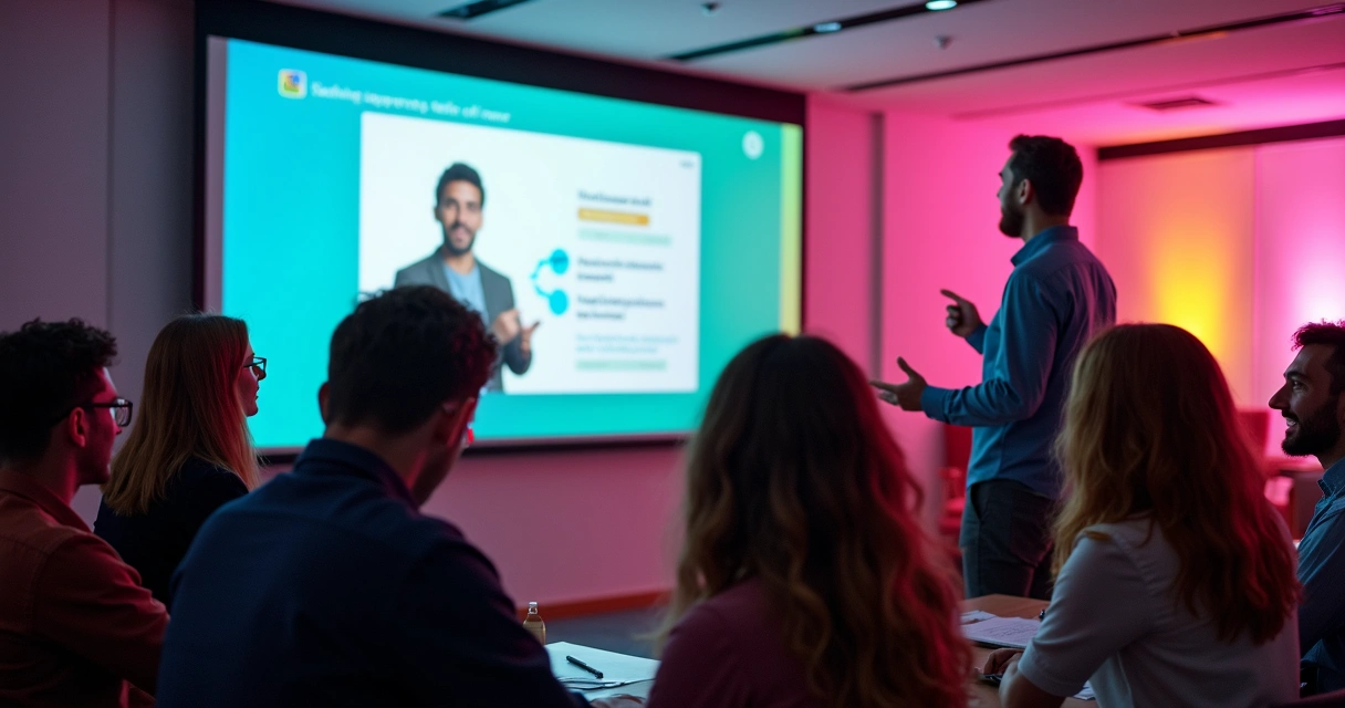 Palestrante apresenta projeto digital com narrativa visual