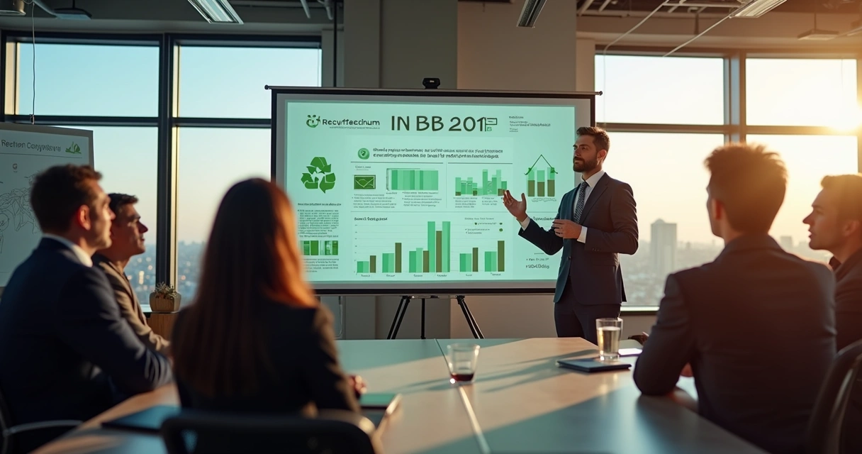 Contador apresentando lei para clientes em sala de reunião 