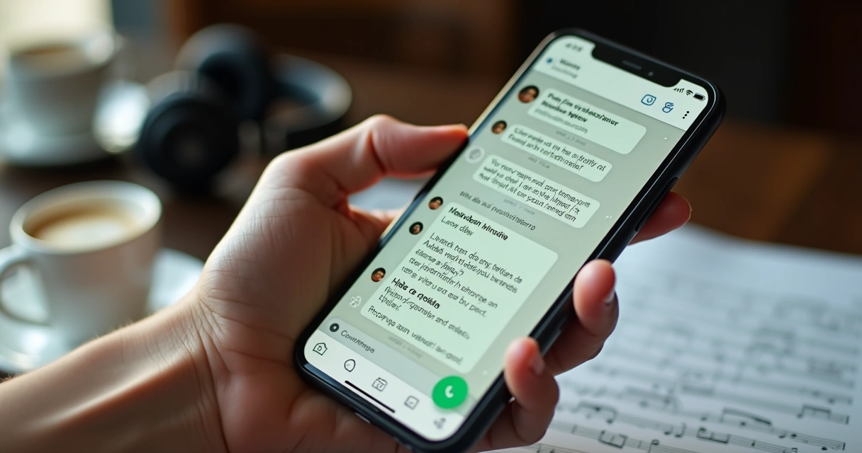 Telas de WhatsApp com proposta de show apresentada 