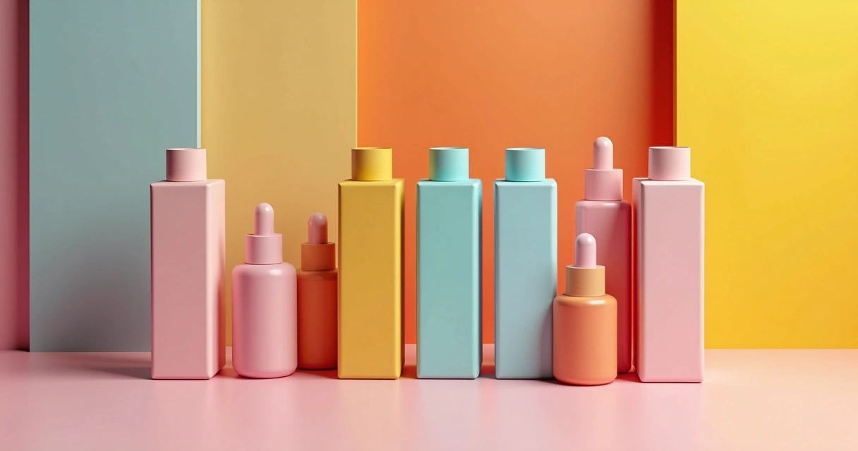 Diferentes apresentações visuais de um mesmo produto em fundos variados 