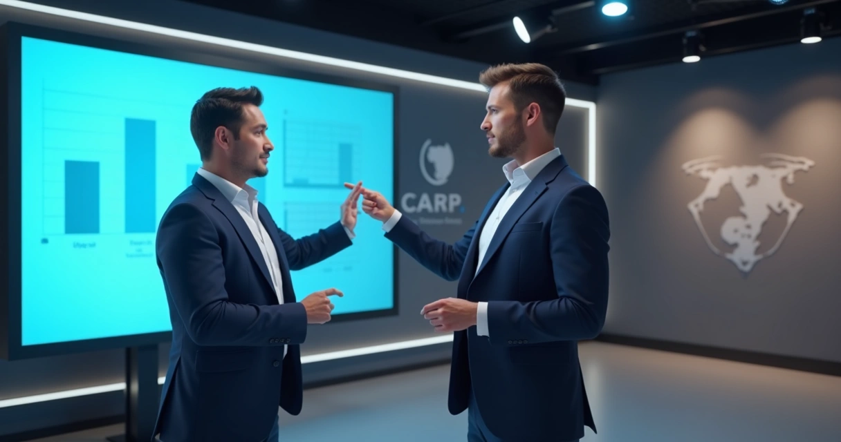 Avatar digital apresentando treinamento corporativo em vídeo