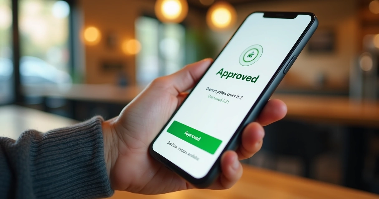 Cliente recebe aprovação rápida no celular 