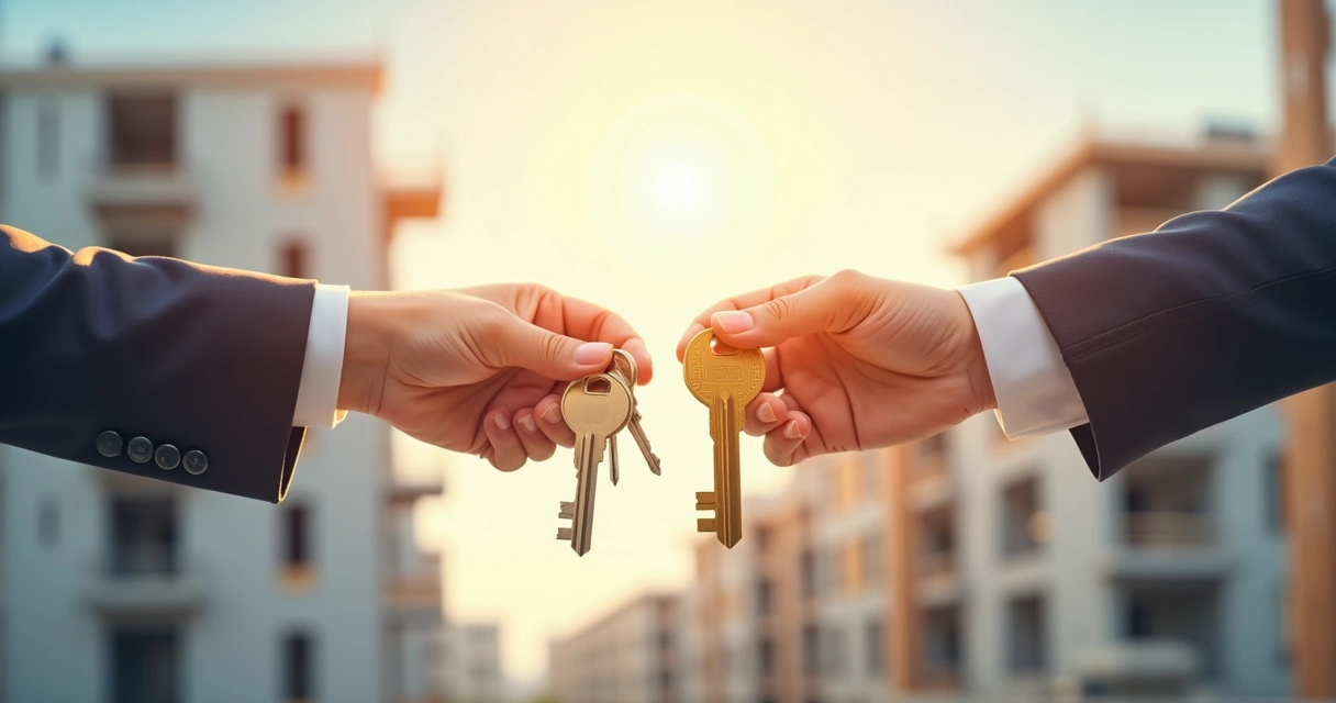 Mãos segurando chaves de imóvel aprovado post-obra 