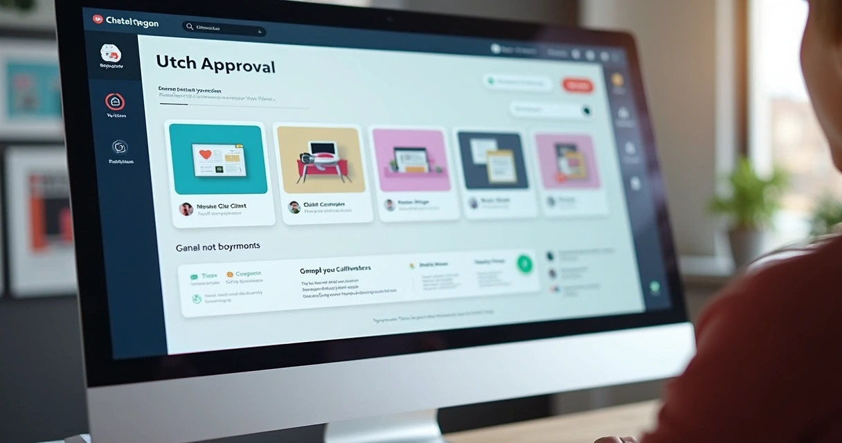 Interface de plataforma de aprovação de jobs para agências 